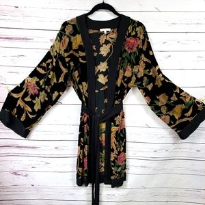 Willow & Clay Velvet Burnout Robe Kimono